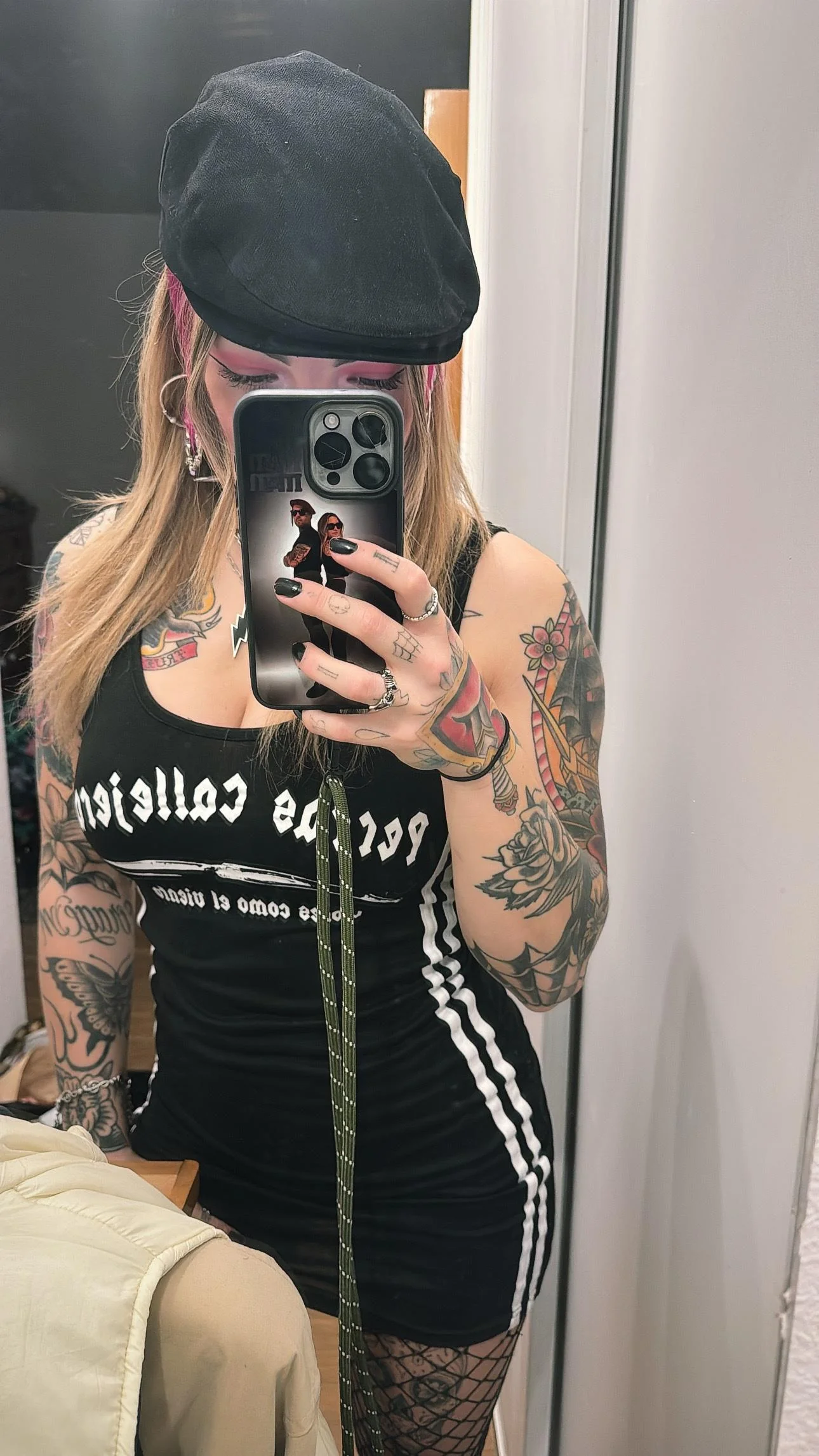 Vestido Negro rayas blancas - Image 6